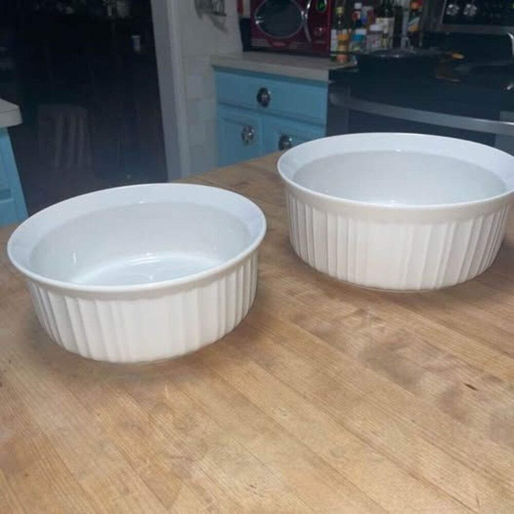 CorningWare French White Round Casserole Dishes - Set of 2